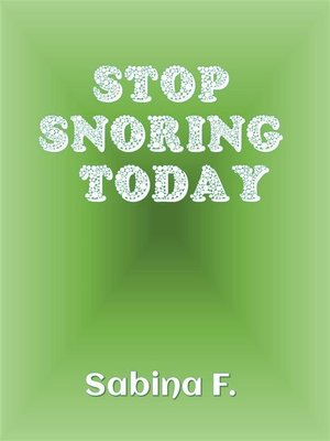 cover image of Stop Snoring Today